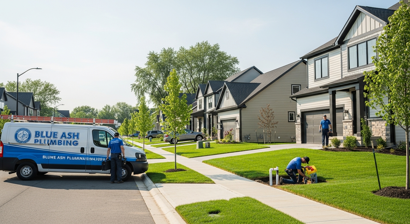 Professional plumbing services in Pasadena, California suburban neighborhood