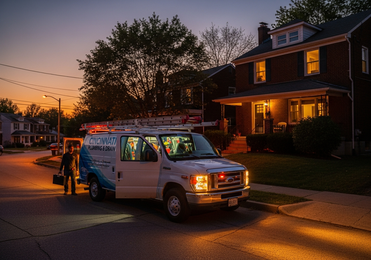 Emergency plumber arriving at Beverly Hills home