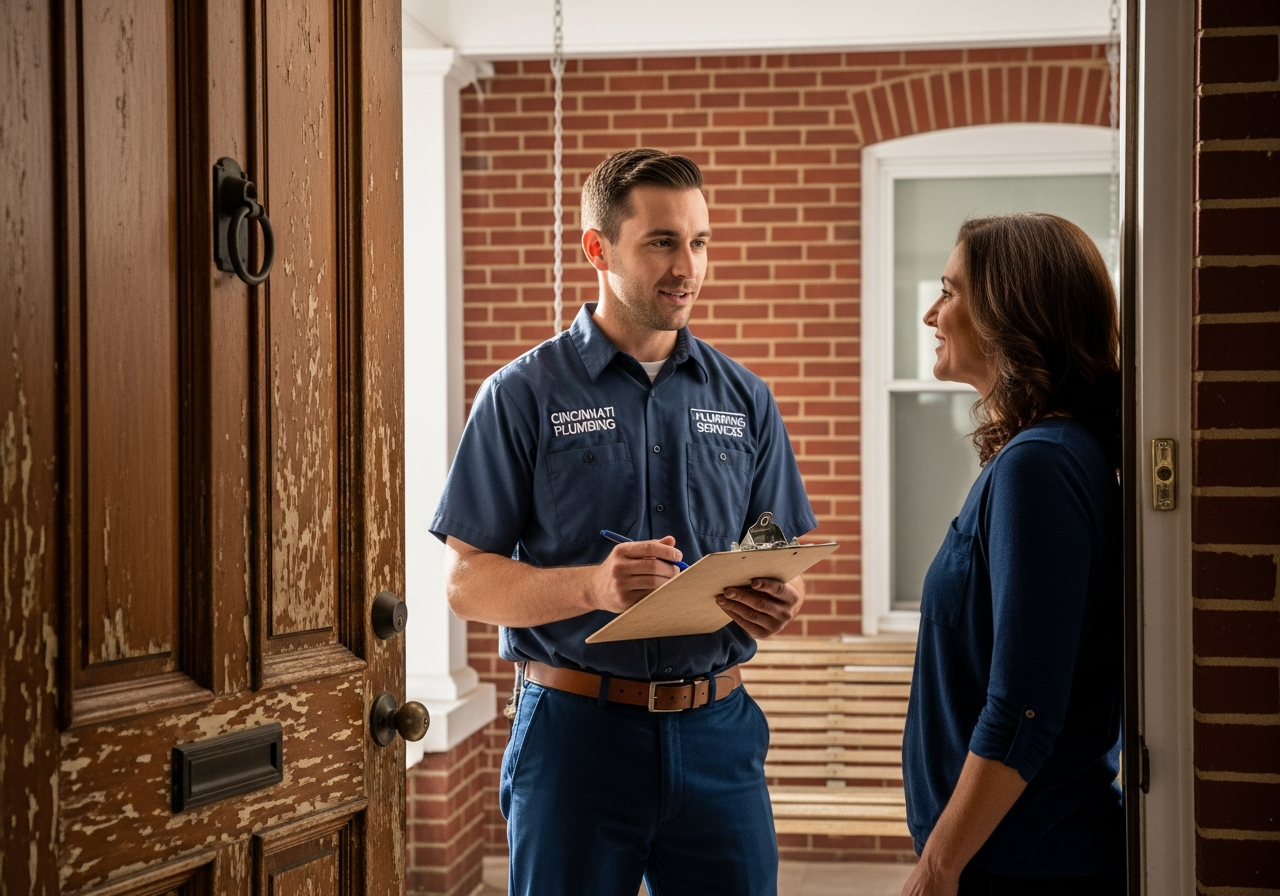 Plumber consulting with Altadena homeowner