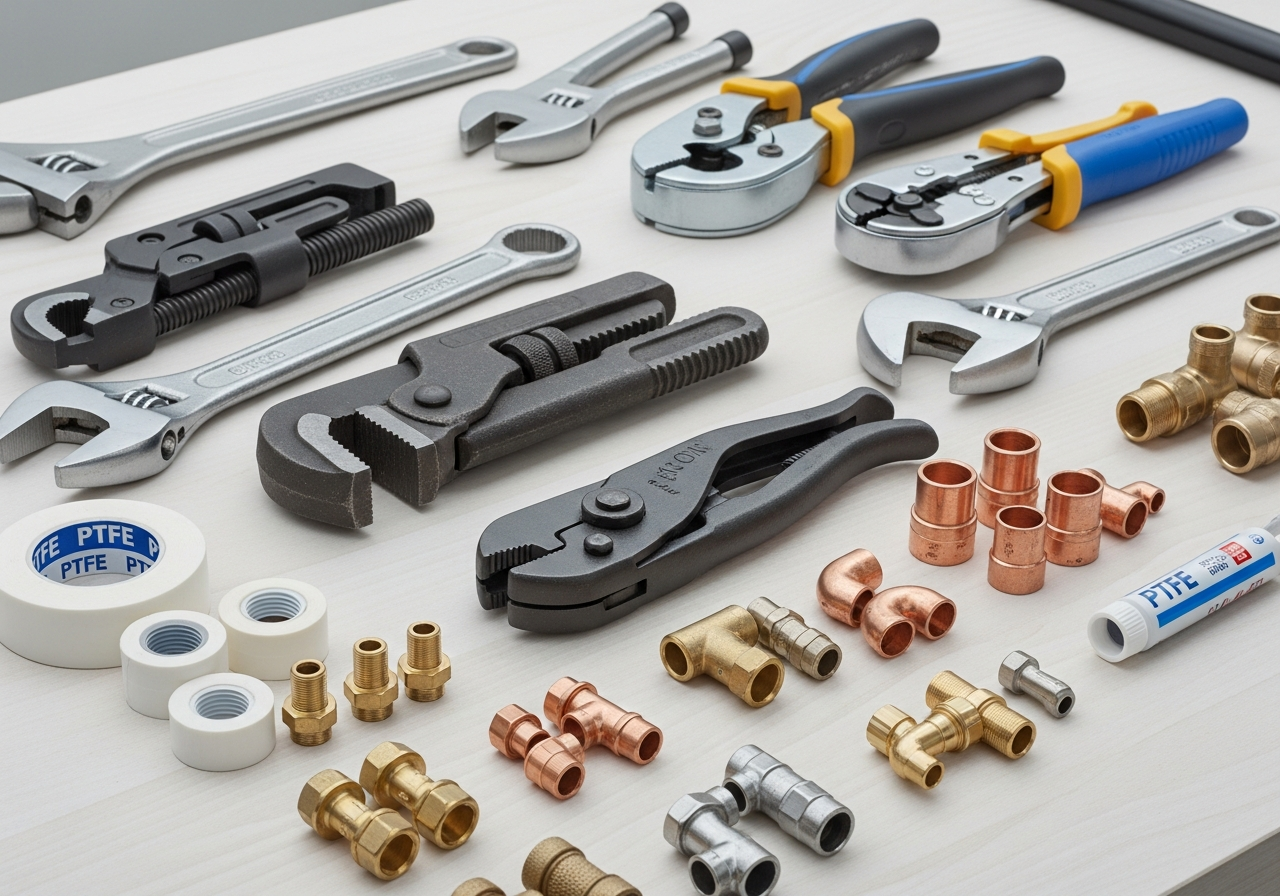 Professional plumbing tools and equipment