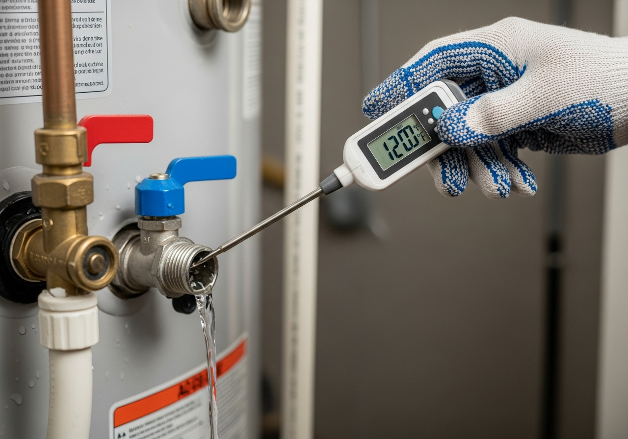 Water heater diagnostic testing